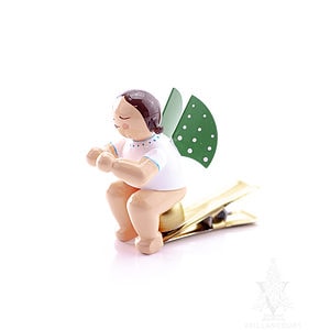 Brunette Angel Praying On Clip by Wendt & Kühn