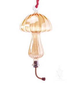 Mushroom Shaped Glass Hummingbird Feeder