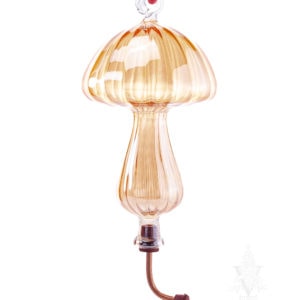 Mushroom Shaped Glass Hummingbird Feeder