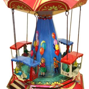 German Collectible Tin Toy - Old Fashioned Carousel