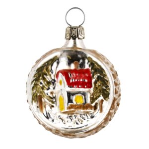 MAROLIN Ball Ornament With House