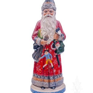 Luxe Father Christmas in Red with Snow Flakes (One of a Kind)