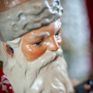 Luxe Father Christmas in Red with Snow Flakes (One of a Kind)