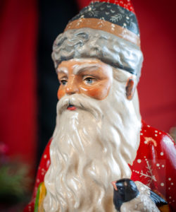 Luxe Father Christmas in Red with Snow Flakes (One of a Kind)