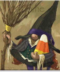 Witch Gnome Giclee Wall Art