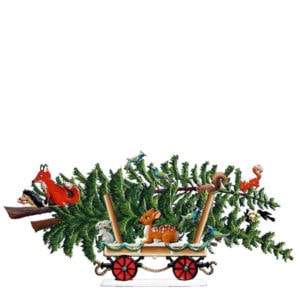 Train Car with Tree Pewter by Wilhelm Schweizer