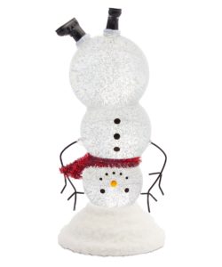 Headstand Snowman Snow Globe Lantern