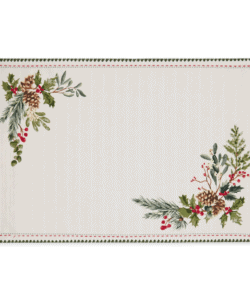 Boughs Of Holly Printed Placemat