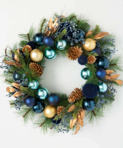 Ornamental Blue Pine Wreath