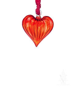 Egyptian Glass Red Heart
