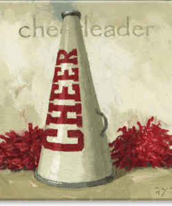 Cheer Megaphone Sports Giclee Wall Art