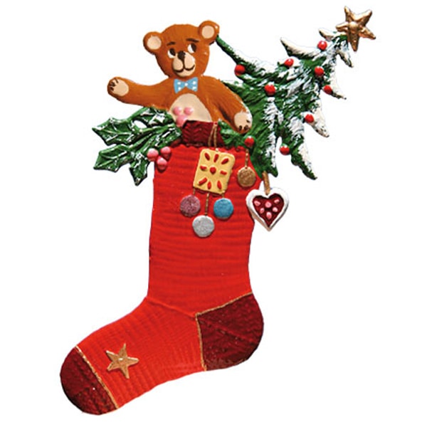 Christmas Stocking Pewter Ornament by Wilhelm Schweizer from