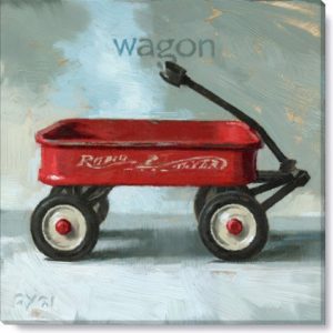 Red Wagon Nursery Giclee Wall Art