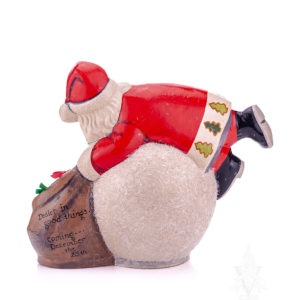 Santa Falling Over Snowball with Teddy