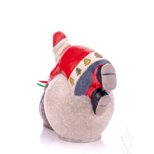 Santa Falling Over Snowball with Teddy