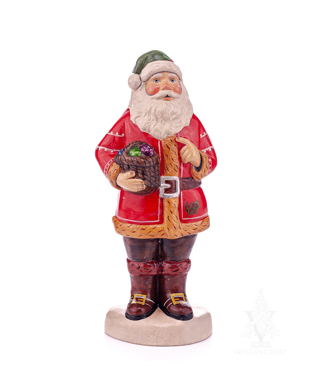 Father Christmas with Basket of Ornament Kugels