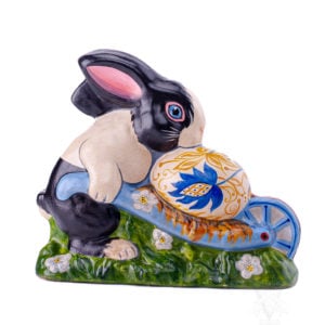 Dutch Rabbit Pushing Egg Cart