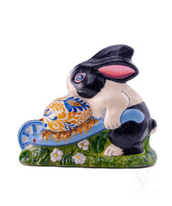Dutch Rabbit Pushing Egg Cart