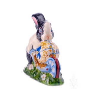 Dutch Rabbit Pushing Egg Cart