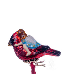 Angel Riding Cardinal (Clip) Ornament
