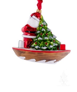 Nantucket Santa on Dory Ornament
