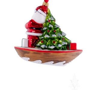 Nantucket Santa on Dory Ornament