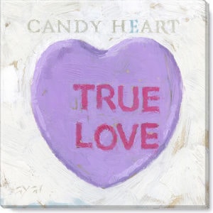 Purple Candy Heart Giclee Wall Art