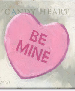 Pink Candy Heart Giclee Wall Art