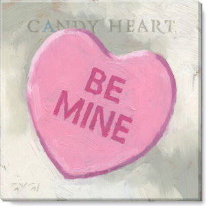 Pink Candy Heart Giclee Wall Art