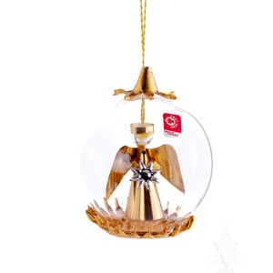 Resl Lenz Angel with Star Kugeln in Gold