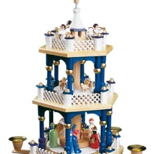 Glässer 3 Tier Blue Nativity Pyramid