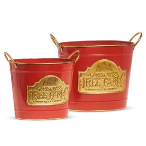 Single Red Tree Farm Decorative Bucket (Large)