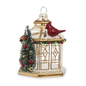 Gold Pagoda with Cardinal Ornament