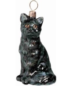 American Short Hair Cat Black Ornament