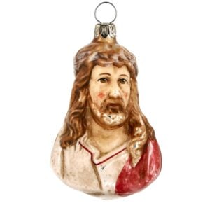 MAROLIN Glass Ornament Jesus Red And White