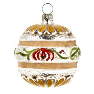 MAROLIN Glass Ornament Flower Stripe