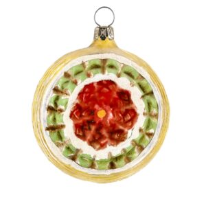 MAROLIN Glass Ornament Double Reflex Red
