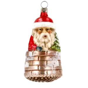 MAROLIN Glass Ornament Nicholas With Tree In The Chimney
