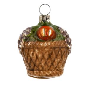 MAROLIN Glass Ornament Small Fruit Basket