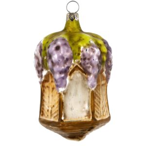 MAROLIN Glass Ornament Large Pavilion With Grapes