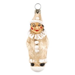 MAROLIN Glass Ornament Little Clown With Glitter