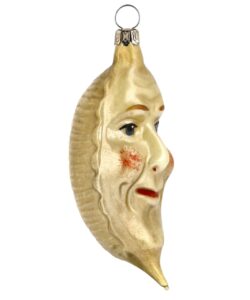 MAROLIN Glass Ornament Yellow Crescent