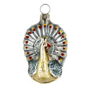 MAROLIN Glass Ornament Little Peacock