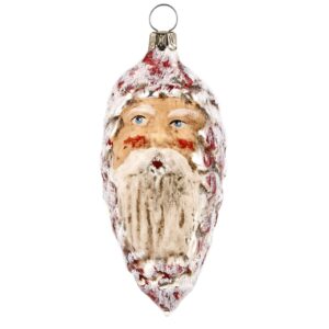 MAROLIN Glass Ornament Red Pinecone