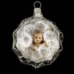 MAROLIN Ornament With Hollow MAROLIN - Angel Head And Lyonese Wire Silver