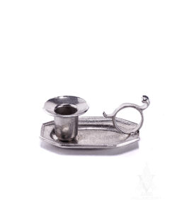 French Chamber Stick Mini Polished Pewter