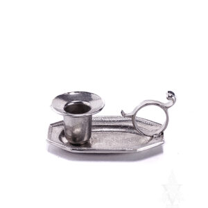 French Chamber Stick Mini Polished Pewter