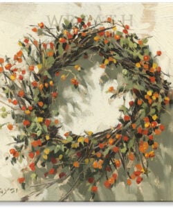 Fall Wreath Giclee Wall Art