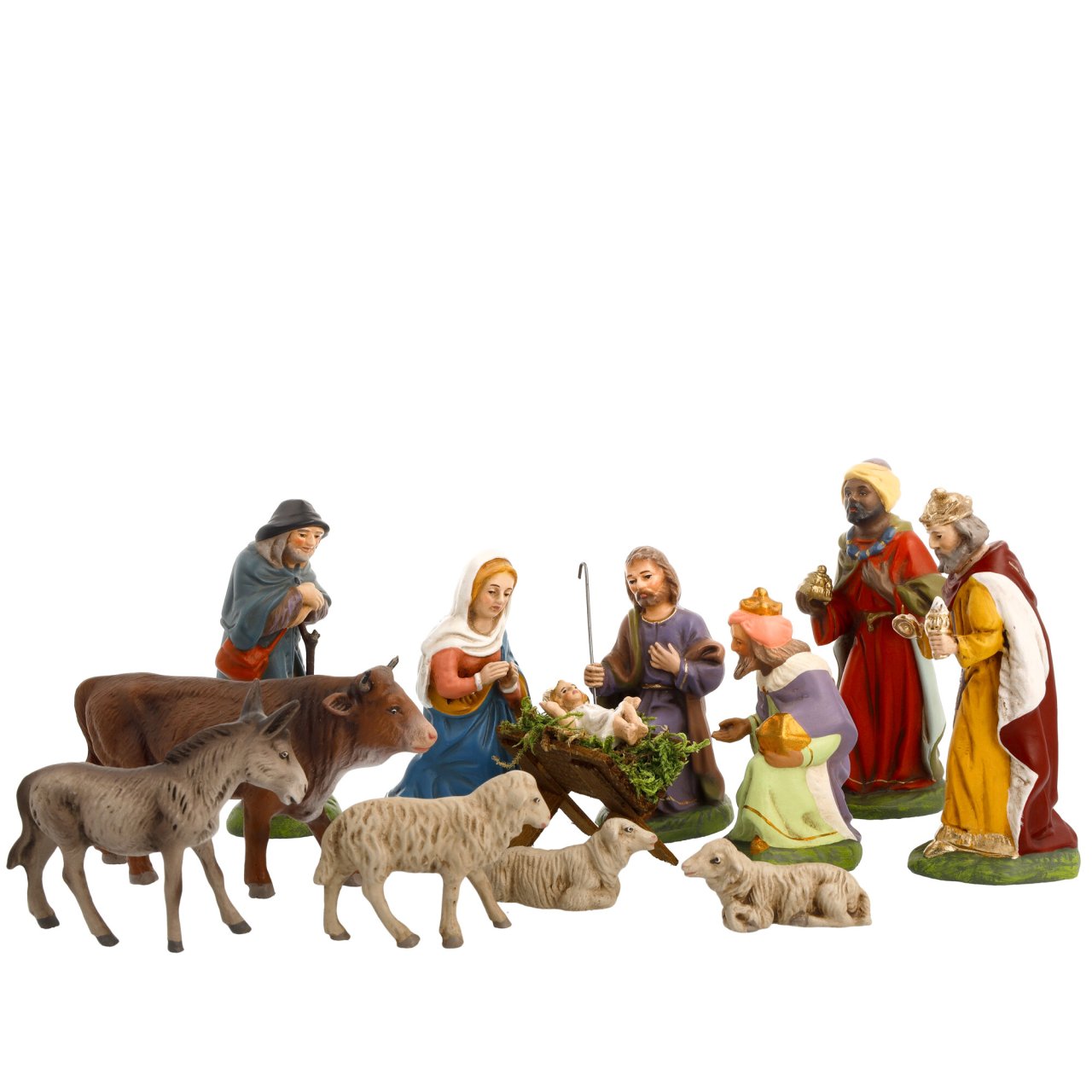 MAROLIN 12 Piece Nativity (4 In)