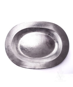 Deep Oval Polished Pewter Tray